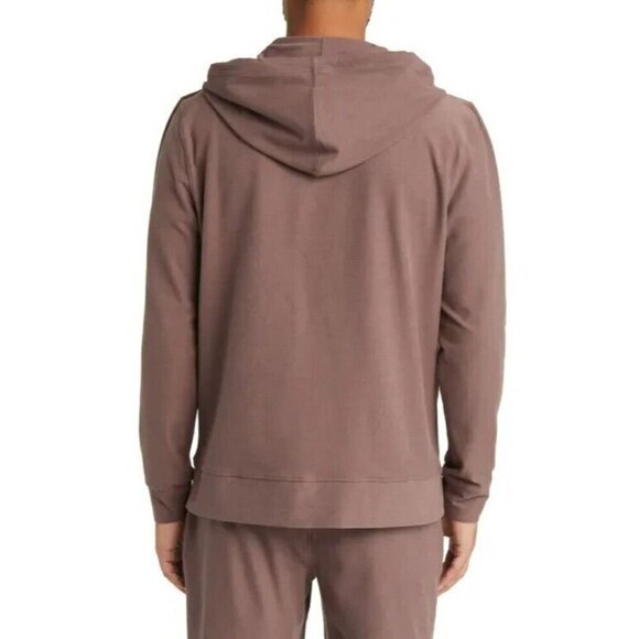 Beyond Yoga Men’s Truffle Brown Heather Freefit Zip Hoodie Size Large NWT - Picture 2 of 11